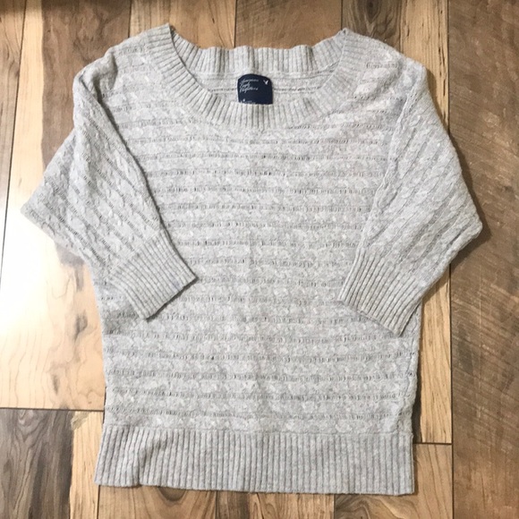 American Eagle Outfitters Sweaters - AMERICAN EAGLE gray knit sweater